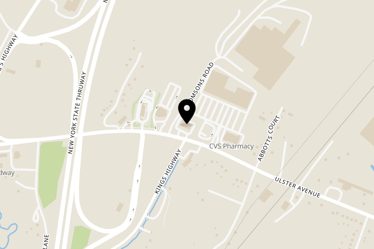 Map showing the location of Buns Burgers Saugerties on 338 New York 212 in Saugerties